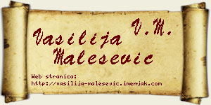 Vasilija Malešević vizit kartica